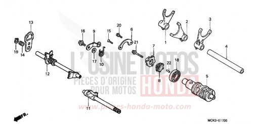 BARILLET DE SELECTION VT1100C22 de 2002